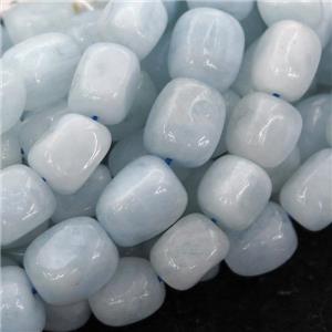 blue Aquamarine beads, freeform, approx 10-13mm
