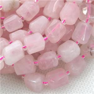 Rose Quartz beads, freeform, approx 8-12mm