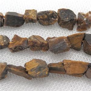 Tiger eye stone chip beads, approx 6-12mm