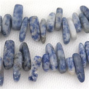 blue Dalmatian Jasper chip beads, approx 6-22mm