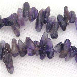 purple Amethyst chip beads, approx 6-22mm