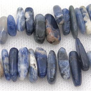 blue Sodalite chip beads, approx 6-22mm
