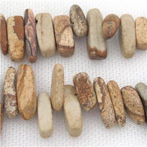 Picture Jasper beads chip, approx 6-22mm