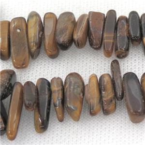 tiger eye stone chip beads, approx 6-22mm