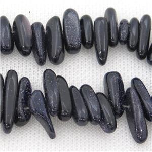 blue SandStone chip beads, approx 6-22mm
