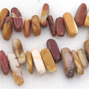 Mookaite chip beads, approx 6-22mm