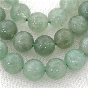 green Strawberry Quartz Beads, round, approx 6mm dia