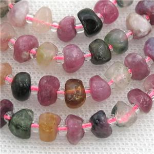 Tourmaline rondelle beads, multicolor, approx 4-8mm