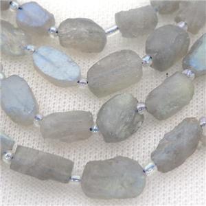 Labradorite Beads, freeform, approx 9-15mm