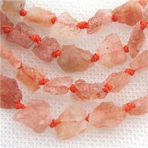 gold sptted SunStone beads, freeform, approx 4-9mm