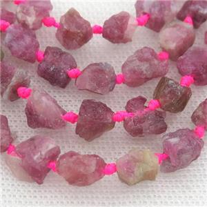 pink Tourmaline Beads, freeform, approx 5-9mm