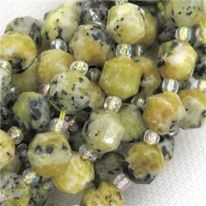 Chinese yellow Turquoise bullet beads, approx 9-10mm