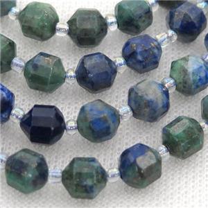 Azurite bullet beads, approx 9-10mm