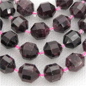darkred Garnet bullet beads, approx 9-10mm