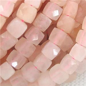 pink Aventurine Beads, faceted cube, approx 4mm