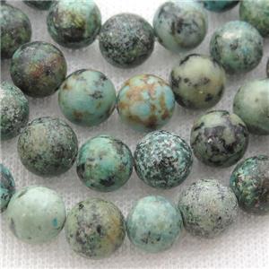 new African Turquoise round Beads, green, approx 10mm dia