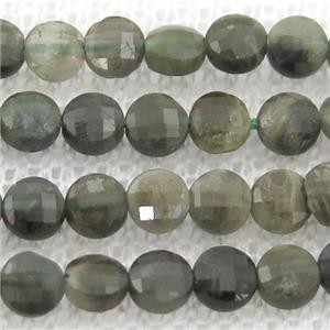 green African Chrysoprase Beads, faceted circle, approx 4mm dia