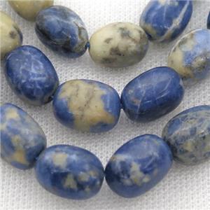 blue Sodalite Beads, freeform, approx 10-16mm