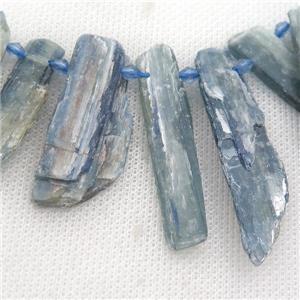 blue Kyanite stick beads, approx 20-55mm