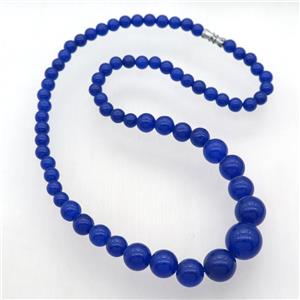 dp.blue Malaysia Jade Necklaces with screw clasp, approx 6-14mm, 45cm length
