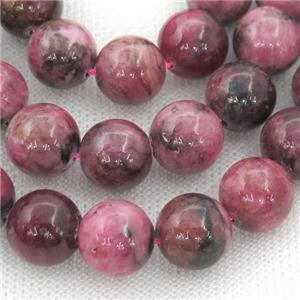 red African Rhodonite Beads, round, AA-grade, approx 6mm dia