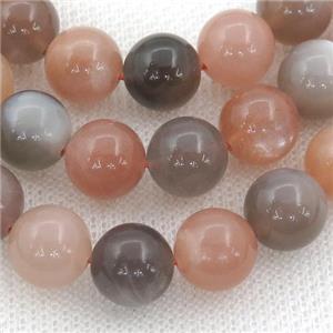 mixed MoonStone Beads, round, AA-grade, approx 8mm dia