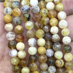 yellow Opal Beads, round, approx 8mm dia