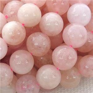 pink Morganite Beads, AA-grade, approx 9mm dia
