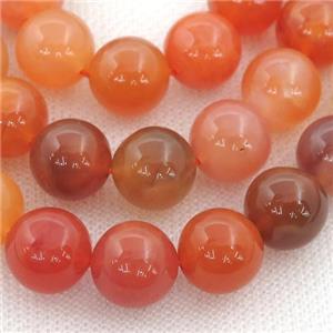 red Chalcedony Beads, round, approx 4mm dia