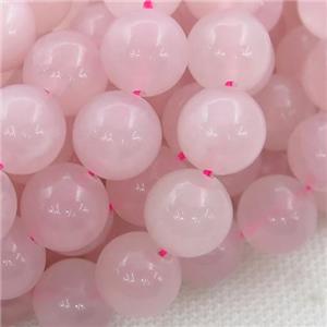 round Rose Quartz Beads, approx 10mm dia