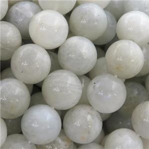 white MoonStone Beads, round, b-grade, approx 8mm dia