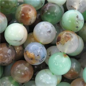 green Australian Chrysoprase Beads, round, approx 6mm dia