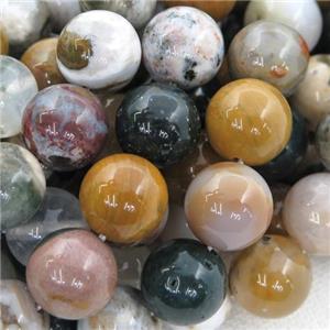 Ocean Agate Beads, round, approx 8mm dia