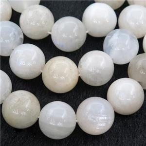 white MoonStone Beads, round, AB-grade, approx 8mm dia