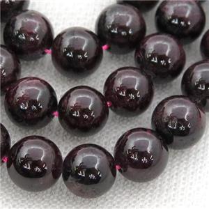 darkred Garnet Beads, round, approx 8mm dia