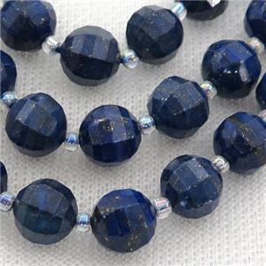 blue Lapis lantern Beads, approx 10mm dia