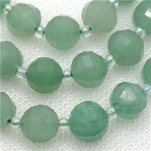 green Aventurine lantern Beads, approx 10mm dia