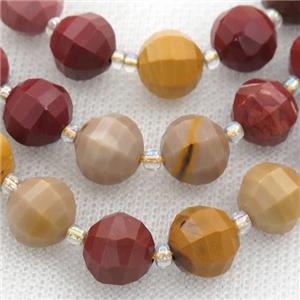 Mookaite lantern Beads, approx 10mm dia