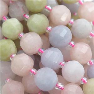 Morganite lantern Beads, mixed color, treated, approx 10mm dia