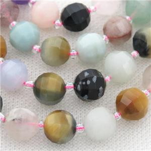 mix Gemstone lantern beads, approx 10mm dia