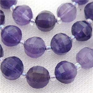 Amethyst lantern Beads, purple, approx 10mm dia