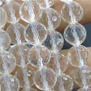 Clear Quartz Beads, faceted round, approx 5mm dia