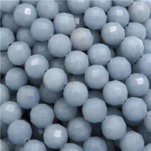 blue Angelite Beads, faceted round, approx 5mm dia