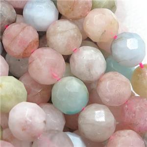 Morganite Beads, faceted round, multicolor, approx 10mm dia
