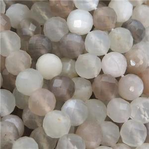 mix MoonStone Beads, faceted round, approx 6mm dia
