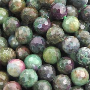 ruby Zoisite Beads, faceted round, approx 6mm dia