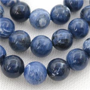 Blue Sodalite Beads, round, approx 8mm dia