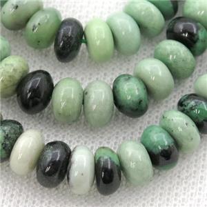South African garnet Hydrogrossular rondelle Beads, green, approx 10mm dia