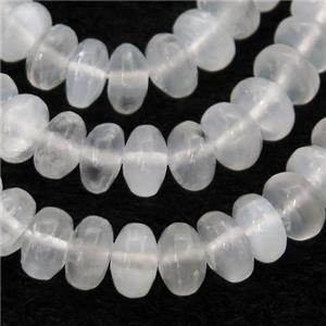 white Selenite rondelle Beads, approx 8mm