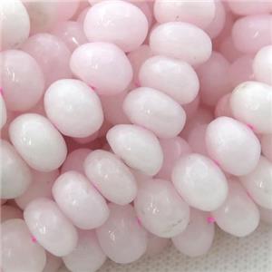 pink Mangano Calcite rondelle Beads, approx 8mm
